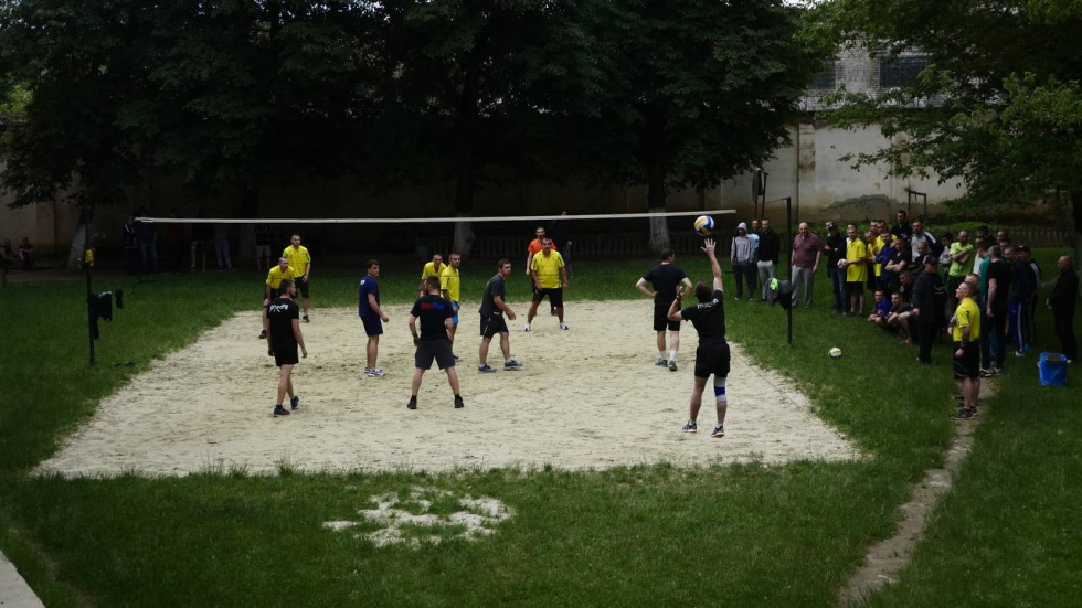 Playing volleyball in a colony - Слайд 2